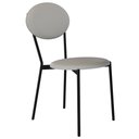 Ver imagem 1 de Cadeira Estofada para Sala de Jantar Azuri Preto C01 Courino Off White - Lyam Decor