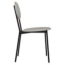 Ver imagem 5 de Cadeira Estofada para Sala de Jantar Azuri Preto C01 Courino Off White - Lyam Decor