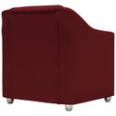 Ver imagem 2 de Kit Namoradeira + 4 Poltronas Decorativas para Sala Mila Suede Cores Pé de Plastico Cromado