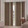 Cortina Blackout PVC Estampada Nova Coleção 4 x 2,5 M | Admirare - Listras Marrom - 1