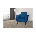 Ver imagem 4 de Poltrona Decorativa Classic Suede Azul Marinho Pés Madeira Mz Decor