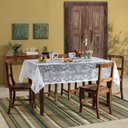 Ver imagem 1 de Toalha de Mesa Retangular 6 Lugares de Crochê Realeza 1,50m x 2,10m