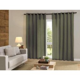 Cortina Rústica para Sala/quarto 260x170 Muralle | Bella Janela - Verde Musgo - 1