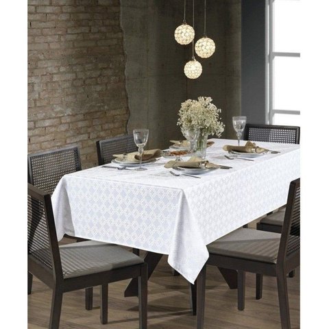 Toalha de Mesa Requinte em Jacquard 6 Lugares | Dohler - Tj 4667