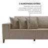Sofá 4 Lugares com Chaise Linho 290cm Grécia - 6