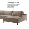 Sofá 4 Lugares com Chaise Linho 290cm Grécia - 5