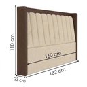 Ver imagem 3 de Cabeceira Queen 160 cm Lumina com Frame Linho Tca 210 Corino Tcs 721 Peer