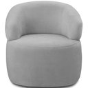 Ver imagem 3 de Kit 2 Poltronas Giratórias Sala de Estar Living Orgânico Carmen F04 Bouclê Cinza - Lyam Decor