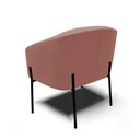 Ver imagem 4 de Cadeira Sala de Jantar Pé de Ferro Preto Kit 2 Stella Veludo D03 - D'Rossi Cor Rose