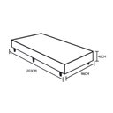 Ver imagem 4 de Cama Box Solteiro Blindado Solteirão Estrutura em Madeira Sintético Cinza Homequeen