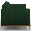 Ver imagem 5 de Sofá 3 Lugares para Sala de Estar Molino 180 Cm D02 Pés D'ouro Veludo Verde Musgo C-303 - Lyam