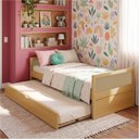 Ver imagem 1 de Cama Solteiro Madeira Maciça com Cama Auxiliar Magna Kids Casatema MadeiraOriginals Marrom/Natural