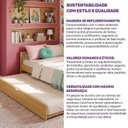 Ver imagem 6 de Cama Solteiro Madeira Maciça com Cama Auxiliar Magna Kids Casatema MadeiraOriginals Marrom/Natural