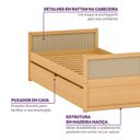 Ver imagem 4 de Cama Solteiro Madeira Maciça com Cama Auxiliar Magna Kids Casatema MadeiraOriginals Marrom/Natural