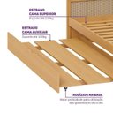 Ver imagem 5 de Cama Solteiro Madeira Maciça com Cama Auxiliar Magna Kids Casatema MadeiraOriginals Marrom/Natural