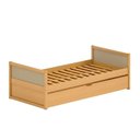 Ver imagem 2 de Cama Solteiro Madeira Maciça com Cama Auxiliar Magna Kids Casatema MadeiraOriginals Marrom/Natural
