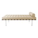 Ver imagem 1 de Couch Barcelona Couro Natural Linha Premium Sala Recepção Design Clássico Moderno Alto Padrão - Bege