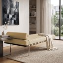 Ver imagem 3 de Couch Barcelona Couro Natural Linha Premium Sala Recepção Design Clássico Moderno Alto Padrão - Bege