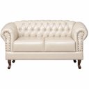 Ver imagem 3 de Namoradeira Chesterfield Duque 2 Lugares em Corano Bege