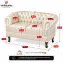 Ver imagem 5 de Namoradeira Chesterfield Duque 2 Lugares em Corano Bege