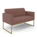 Ver imagem 5 de Sofá Namoradeira com Poltrona Base Industrial Dourado Marisa Veludo D03 - D\'rossi Cor Rose