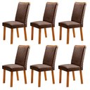 Ver imagem 2 de Conjunto com 6 Cadeiras MDF Lira para Sala de Jantar Moderna Mobília