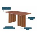Ver imagem 5 de Conjunto: Mesa de Cozinha Ester Tampo Madeirado 180x90cm e 6 Cadeiras Fernanda Cinamomo - Carvalho/