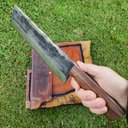 Ver mais imagens de Faca Cutelo Artesanal Forjado Estilo Antigo em Aço Carbono 5160 Lâmina 25cm Bruto