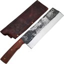 Ver imagem 3 de Faca Cutelo Artesanal Forjado Estilo Antigo em Aço Carbono 5160 Lâmina 25cm Bruto