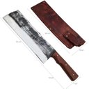 Ver imagem 5 de Faca Cutelo Artesanal Forjado Estilo Antigo em Aço Carbono 5160 Lâmina 25cm Bruto