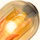 Ver imagem 2 de Lustre Pendente 22,5cm Vidro Cilindro Duplo Âmbar Orgânico Luminária Teto Gimpo Kjdde-298-amb