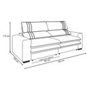 Ver imagem 6 de Sofá Retrátil Reclinável 2 Lugares 180 Cm Jamaica Veludo Cinza K01 - D'Rossi Jamacaica
