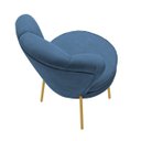 Ver imagem 7 de Cadeira para Recepção Moderna Sala de Espera Ergonômica Tecido Veludo Confortável Pés de Ferro
