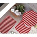 Ver imagem 1 de Tapete para Banheiro Kit com 3 Peças Slim Oásis - Vermelho