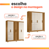 Guarda Roupa Valença 195cm 6 Portas Freijó Off White com Portas Ripadas Moval - 6