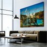 Quadro Decorativo Salvador Dali Cisnes Refletindo Elefantes:120X80 cm/PRETA - 2