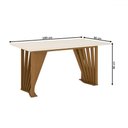 Ver imagem 3 de Mesa de Jantar 6 Lugares Lívia/anne Nature/corano Bege/creme - Pnr Móveis