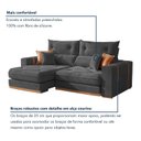 Ver imagem 5 de Sofá Retrátil e Reclinável Molas Ensacadas Pillow Top 25cm 3 Lugares 250cm Columbia Cinza