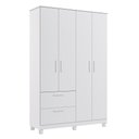 Ver imagem 1 de Guarda Roupa Infantil Jujuba 4 Portas e 2 Gavetas Branco - Permóbili Baby