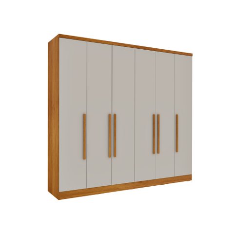 Roupeiro 6 Ptas Veneza Tcil - Cinamomo/off White