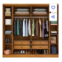 Ver imagem 3 de Roupeiro 6 Ptas Veneza Tcil - Cinamomo/off White