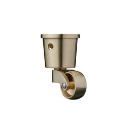Rodinha Rodízio Piano Poltrona Latão Dourado 28mm Quadrado - 2
