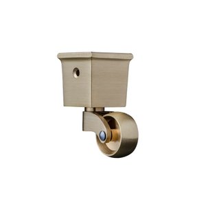 Rodinha Rodízio Piano Poltrona Latão Dourado 28mm Quadrado
