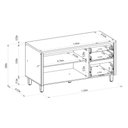 Ver imagem 3 de Balcão Arya com Tampo 120cm 100% Mdf Jequitibá/gris Fosco - Sallar Home