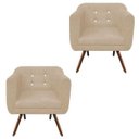 Ver imagem 1 de Kit 2 Poltronas Decorativa Julia Suede com Strass D'Rossi