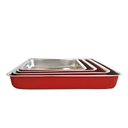 Ver imagem 1 de Jogo de Assadeiras Retangular 4 Peças Vermelho Panelar