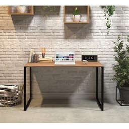 Mesa De Aço Slim Estudos Vintage Industrial Preto Escritório - 5