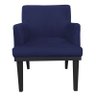 Kit 2 Poltronas Decorativa Vitória para Sala e Recepção Suede Azul Marinho - D'Rossi - 3