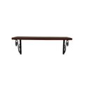 Ver imagem 3 de Prateleira Suspensa Multiuso Ferro Madeira Decoração Kit C/ 3