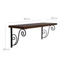 Ver imagem 6 de Prateleira Suspensa Multiuso Ferro Madeira Decoração Kit C/ 3